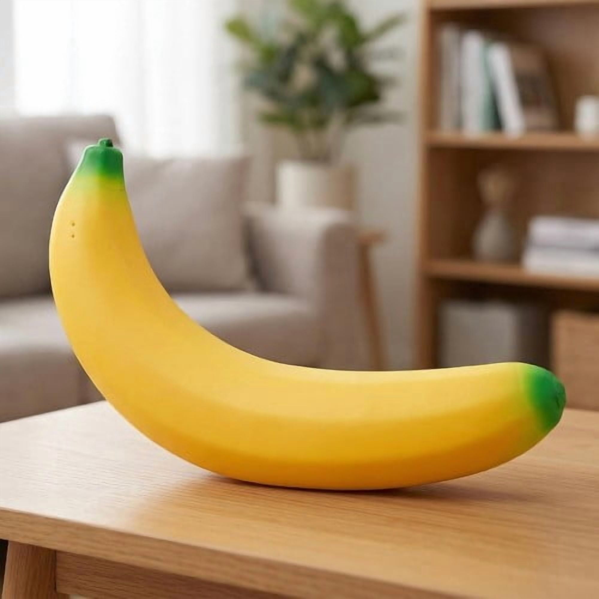 17.7 Inch Giant Banana Squishy, 2026 New Jumbo Soft Foam Ornament, Slow Rise Stress Relief Decor, Realistic Banana Sensory Desk Decor for Office Home Leisure