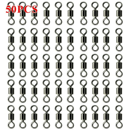 50PCS 8-Shaped Ring Connector Fishing Swivels Solid Ring 42-330LB Strong Pulling Force for Fishing Rod Accessories