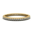 thumbnail image 2 of Natural 0.35Ct Round Cut Diamond Stackable Women's Anniversary Wedding Eternity Band Ring Solid 14k Yellow Gold F VS2, 2 of 3