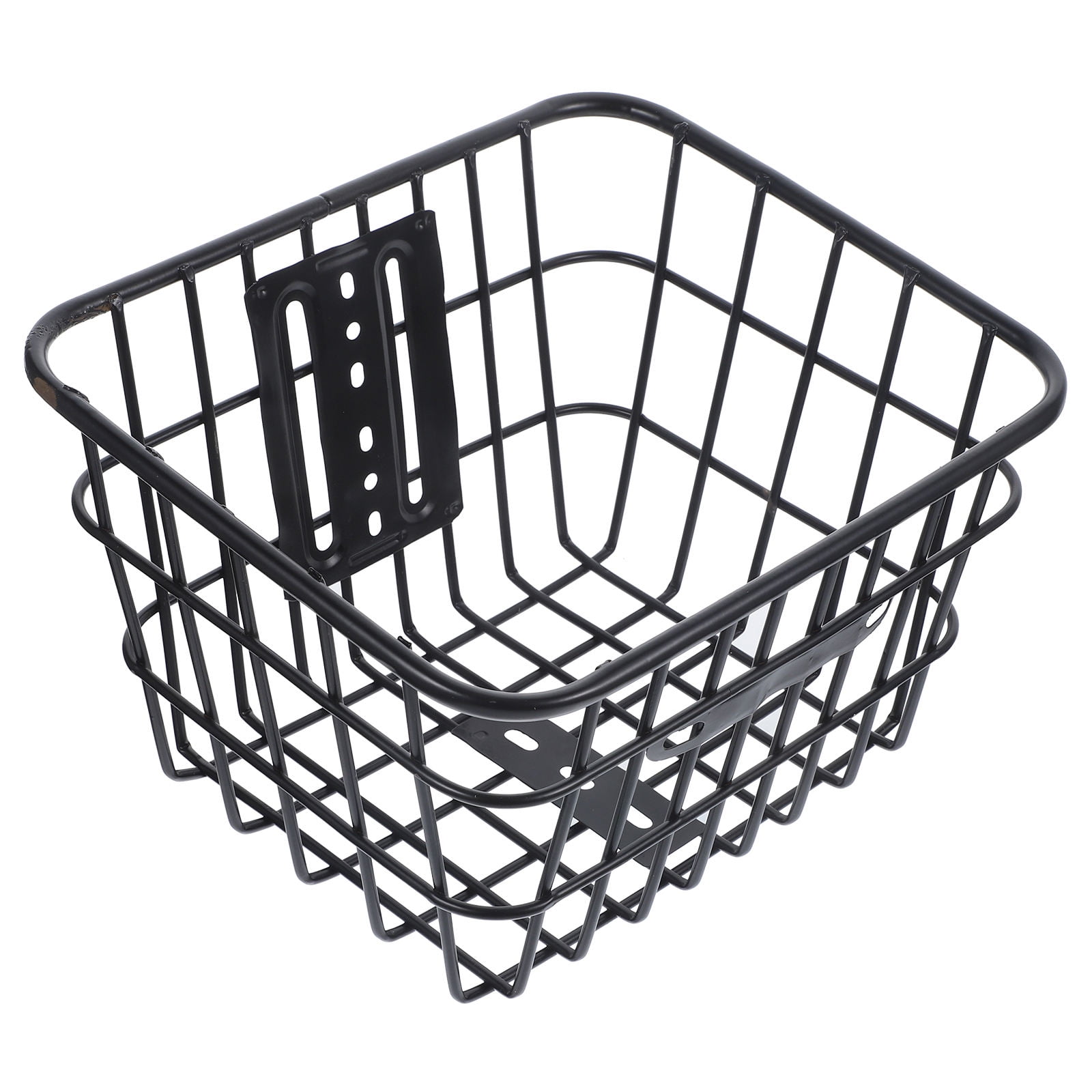 GOOHOCHY 2pcs Iron Storage Basket Folding Basket Durable Hanging Basket Front Handlebar Basket for Bike Riding Cycling