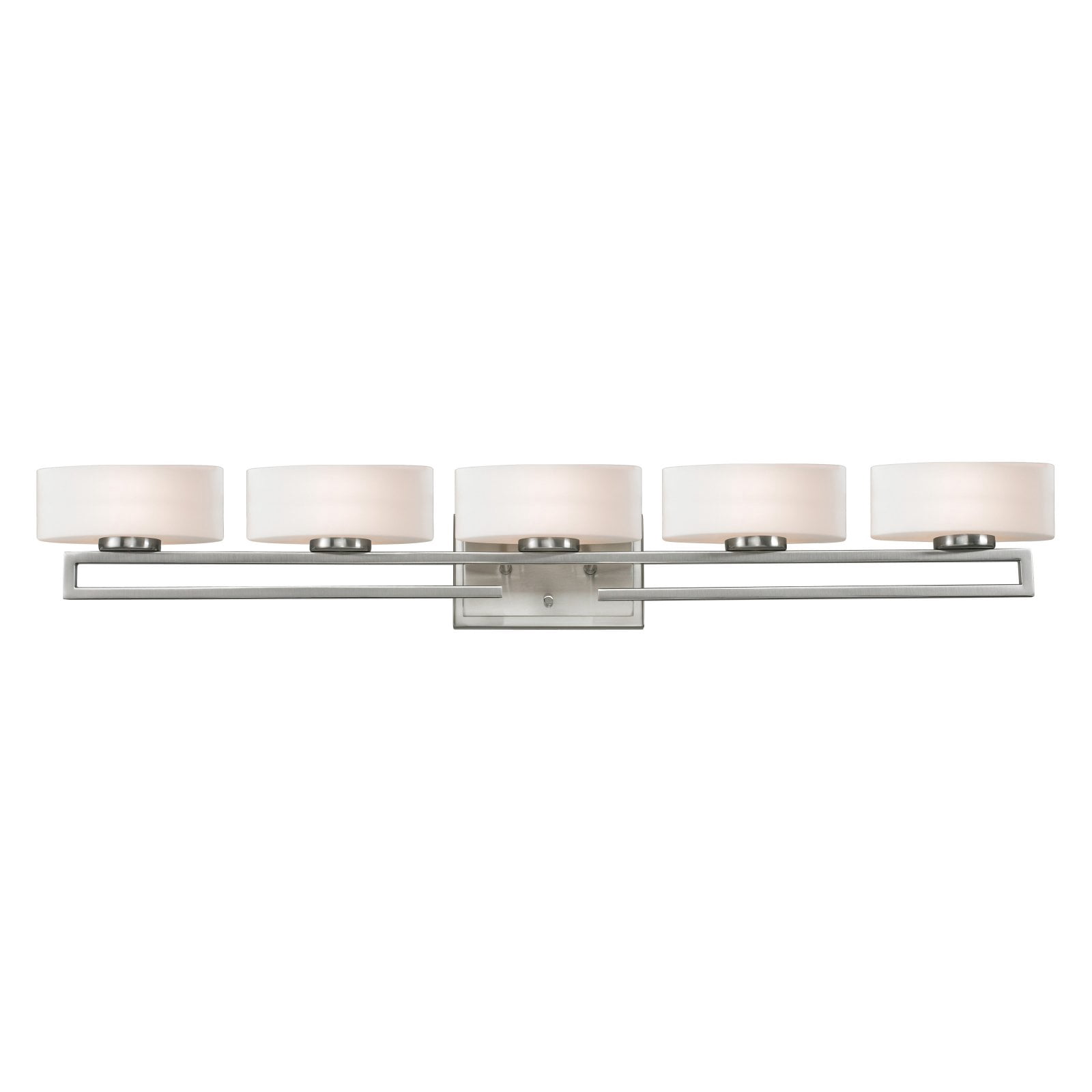 Z-Lite Beckett 5 Light Vanity - Olde Brass Finish With Clear Seedy Glass Shades, Transitional Style