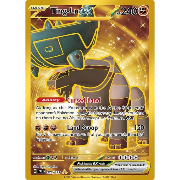 Pokemon Paldea Evolved Hyper Rare Ting-Lu ex #275