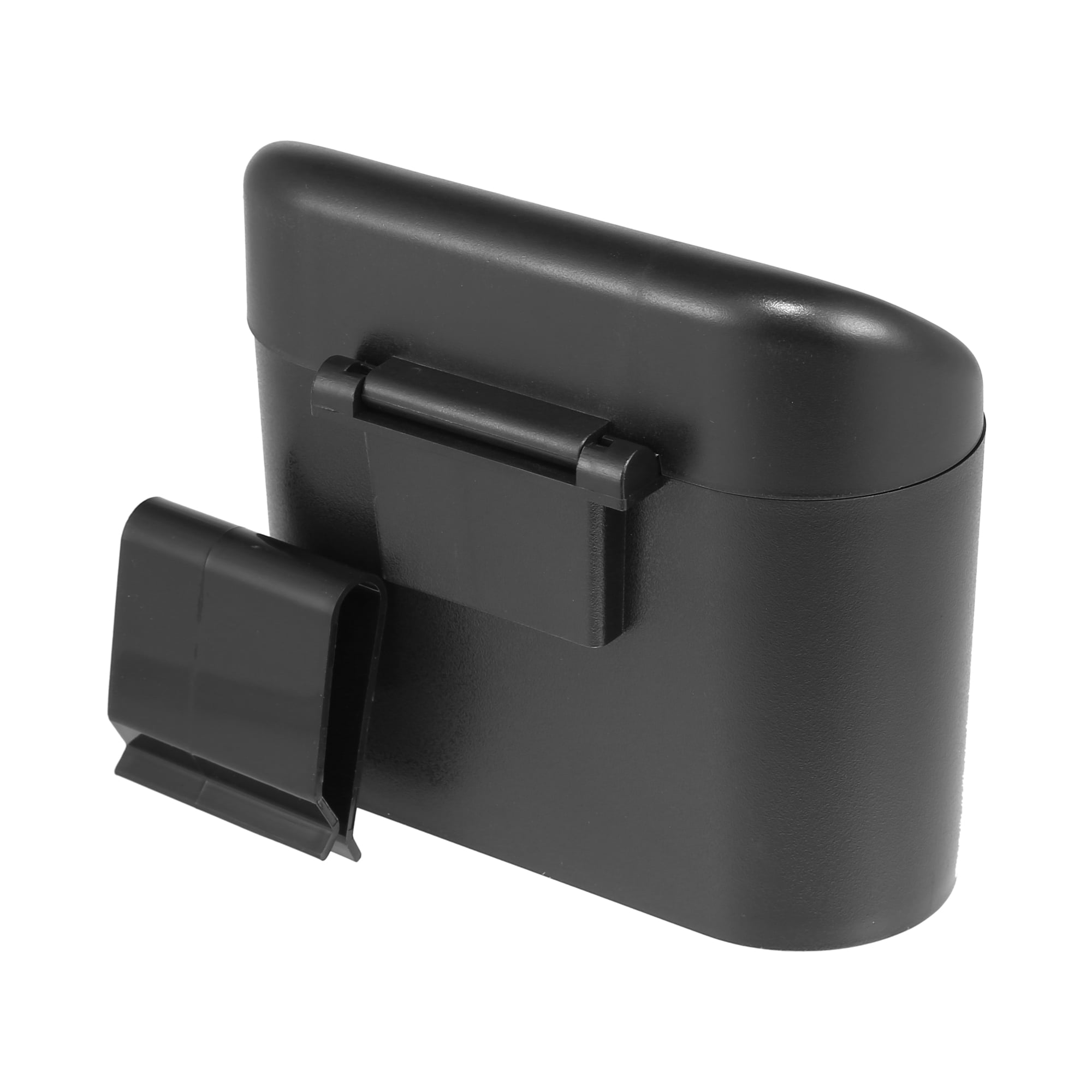 Unique Bargains Pressing Type Trash Can Hanging Vehicle Garbage Dust Box Black