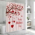 thumbnail image 5 of Mother's Day Shower Curtain Set - Standard 72" x 72" Washable Bathtub Curtain with 12 Hooks, Romance Love Tree Branches Pink Waterproof Fabric Stall Shower Curtains for Bathroom/Bathtub Décor, 5 of 6