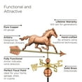 thumbnail image 3 of Good Directions Trotting Horse Weathervane, Pure Copper - 33"L, 3 of 5