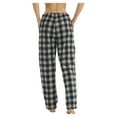 thumbnail image 3 of LANBAOSI Women Flannel Plaid Pajama Pants with Pockets Size M, 3 of 7