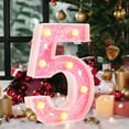 thumbnail image 4 of Sunjoy Tech LED Digital Lights Glitter Numbers Sign Battery Powered Warm White Night Light Party Wedding Home Decor, 4 of 8