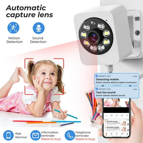 AZXY Security Camera,Surveillance Cameras Wireless,1080p Hd Night Vision 360 Smart Cameras for Home,Indoor/Outdoor Security Camera Wireless Wifi Night Vision