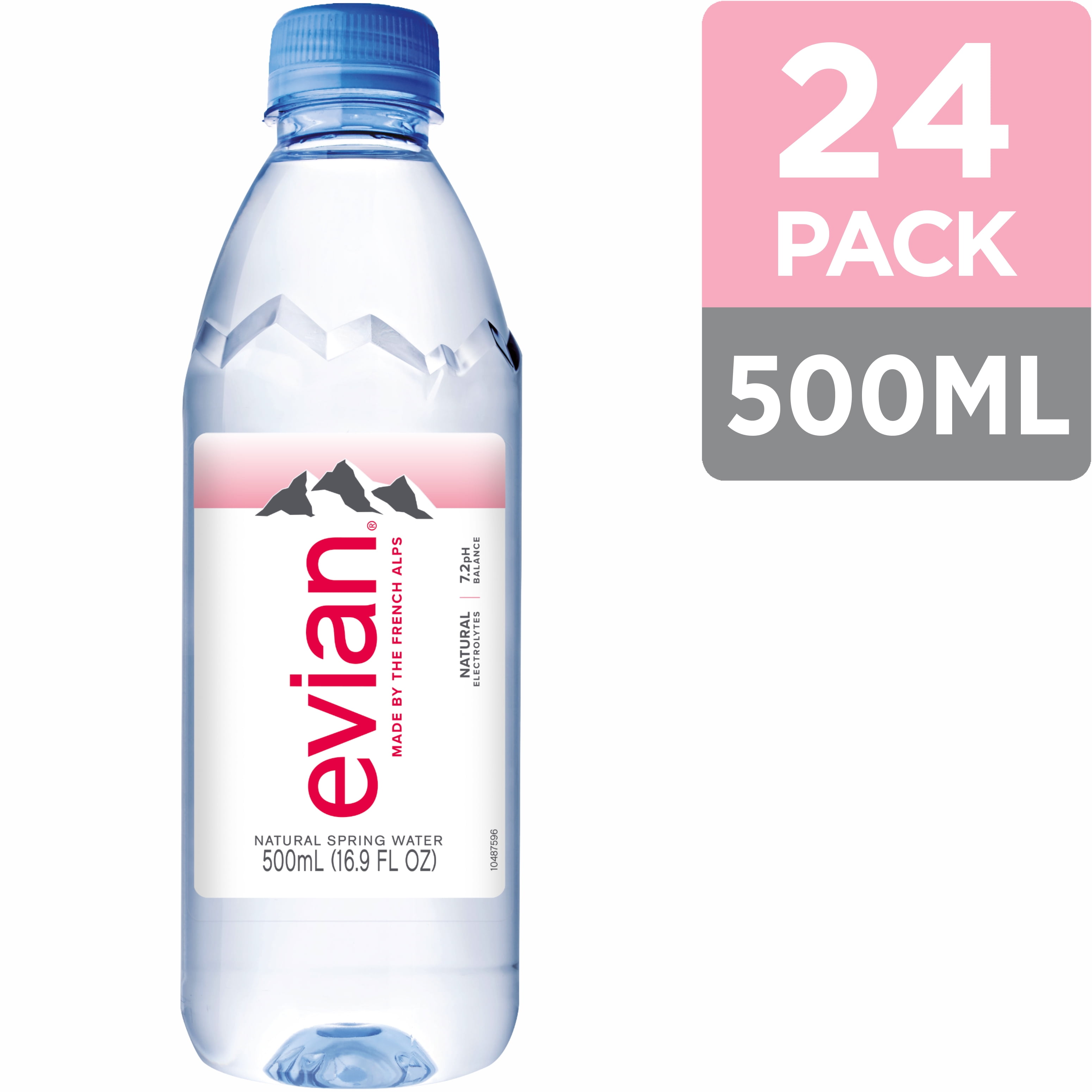 evian Natural Spring Drinking Water, 16.9 fl oz, 24 Pack Bottles