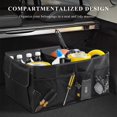 thumbnail image 4 of Car Trunk Organizer, Collapsible Multi-Compartment Auto Trunk Cargo Storage Box with Pockets, Large Capacity Waterproof Premium Oxford Organizer for Car Truck SUV, 4 of 6