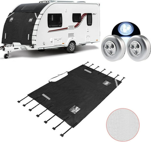 Kenally Cubierta de remolque frontal Universal para caravana, Protector frontal impermeable para caravana con luces LED Vehículos, repuestos y accesorios Mis Kenally VI006462-00