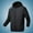 Black, variant on Men's UPF 40+ Breathable Sun Protection Jacket Full Zip Lightweight Hoodie Summer Shirts for outdoor