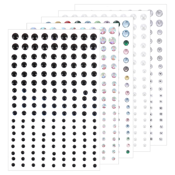 Unique Bargains Self Adhesive Rhinestone Stickers for Makeup and Decorative Crafts Style A