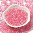 thumbnail image 2 of 1pound Transparent Glass Round Seed Beads Inside Colours Round Hot Pink 6/0 4x3mm Hole: 1.2mm about 7258pcs/pound, 2 of 4