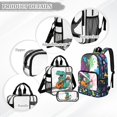 thumbnail image 3 of Kuiaobaty Guitar Dinosaur Print Clear Backpack for Kids Boys Roomy Transparent Bookbag and Lunch Bag Set Heavy Duty Clear Backpack with Pencil Case for School, 3 of 5