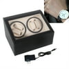 MONIPA 4+6 PU Automatic Rotation Leather Wood Watch Winder Storage Display Case Box