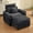 Dark Gray, variant on DOMICARE 134'' Cloud Modern U-Shaped 4-Seater Couch with Removable Headrest & 2 Ottomans, Modular Oversized Chenille Sectional Sofa with Armrests for Living Room, Beige