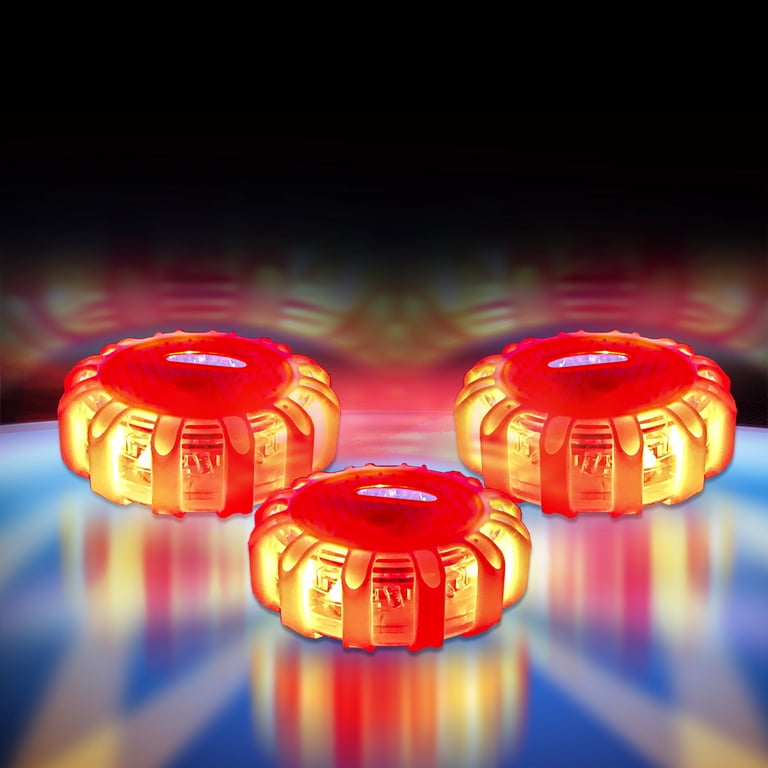 STP Disc LED Emergency Road Flares, 3-Piece Set photo 2