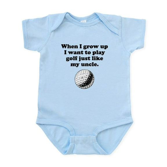 CafePress - Play Golf Like My Uncle Body Suit - Baby Light Bodysuit, Size Newborn - 24 Months