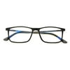 TR90 With Flexible Titanium B Temple Rectangle Reading Glasses - AR Anti-Reflective Coating - Reduce fatigue, strain, & dry eye from computer usage.