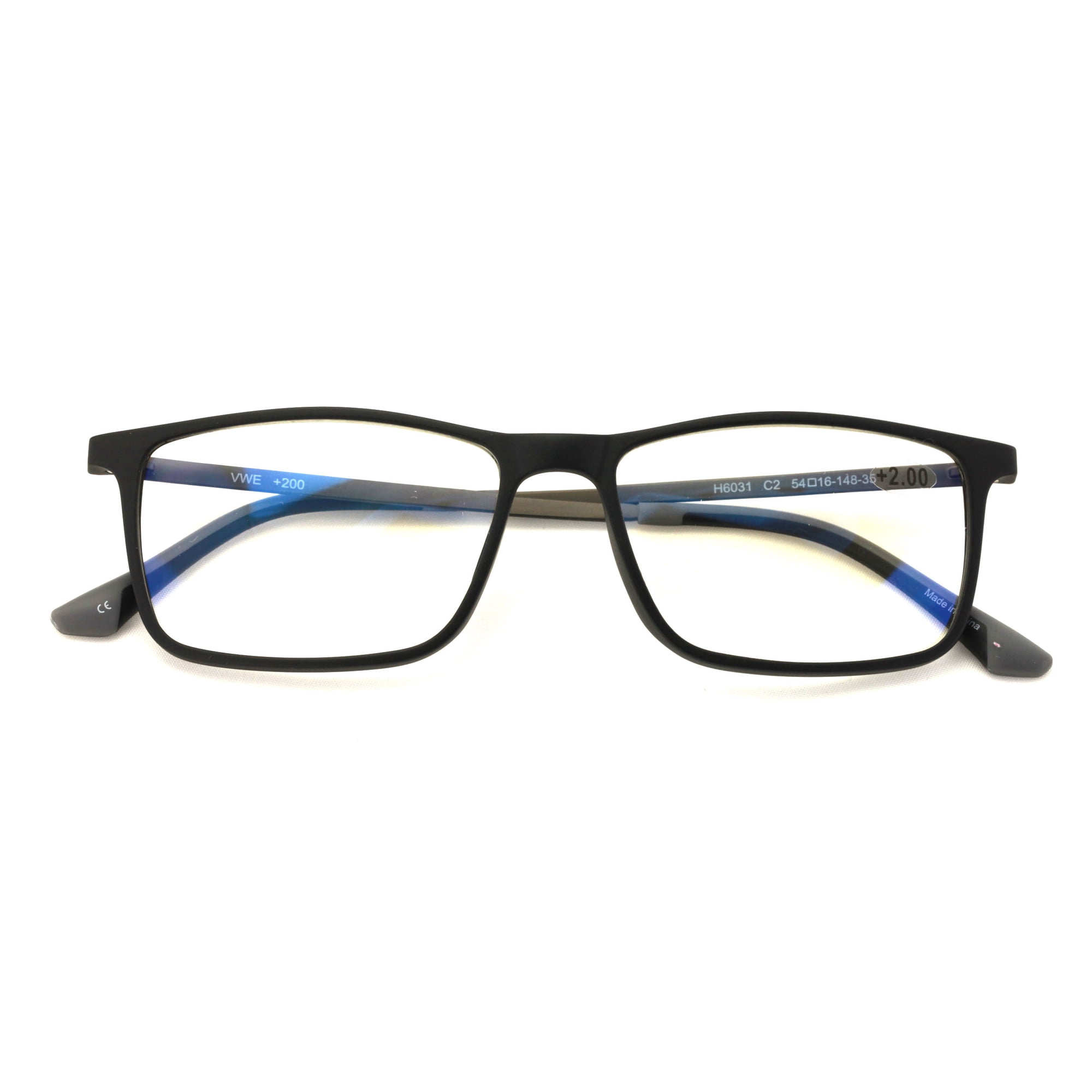 TR90 With Flexible Titanium B Temple Rectangle Reading Glasses - AR Anti-Reflective Coating - Reduce fatigue, strain, & dry eye from computer usage.