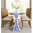 thumbnail image 3 of WARM HOME DESIGNS 6 Yards Dusty Blue Chiffon Fabric for Kitchen or Wedding Arch Decorations. CF 216 D BLUE, 3 of 5