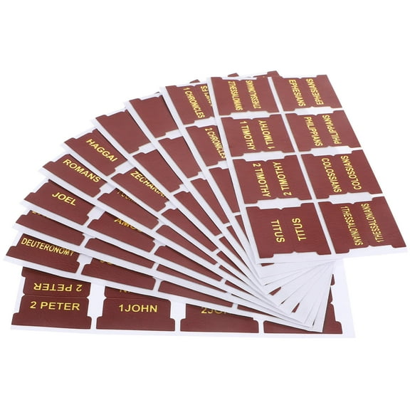 TEHAUX Bible Index Tabs Leather 80Pcs 1.49X1.49X0.04In