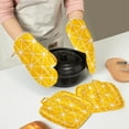 thumbnail image 6 of Anckoeil Winter Savins!Kitchen Microwave Thermal Insulation Gloves Thickened Plaid And Heat Protective Gloves Baking Cotton And Linen Oven Gloves, 6 of 6