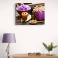 thumbnail image 3 of Spa Canvas Wall Art, Purple Bath Salt Candles Daisy Flower Print Pictures Massage Yoga Zen Still Life Wall Decor Framed Artwork for Bedroom Bathroom Home Decoration, 12x16 inch, 3 of 6