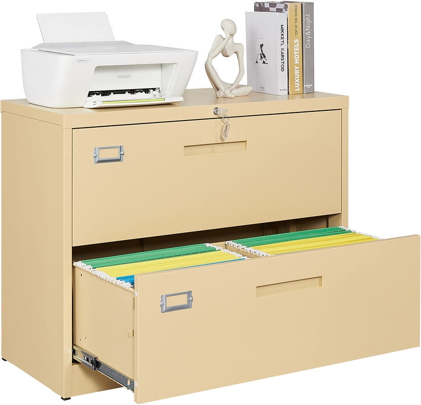STANI Lateral File with Lock, 2 Drawer Large Metal Vertical