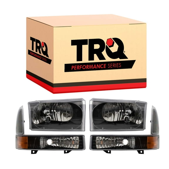 TRQ Performance Headlight w/ Corner Light Set for 99-04 Ford Super Duty Truck HLA71027