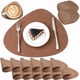thumbnail image 1 of Juego de 12 manteles Individuales con Posavasos, Tischsets Leder de Doble Cara, Resistentes al Calor, manteles Individuales ovalados, Utilizado en restaurantes, hoteles, Fiestas, 1 of 7