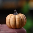 thumbnail image 5 of QYROS Halloween Decorations, Sandalwood Pumpkin Wood Carving Halloween Decor Handcrafted Desktop Display for Home Office Window Decoration,B, 5 of 5