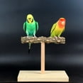 thumbnail image 6 of WINDLAND Natural Wood Perch Parrot Tabletop Stand with Base for Small Medium Birds, 6 of 11