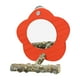 thumbnail image 2 of Espejo de madera para pájaros con perca, soporte para loros, mascota de naranja Zulema Espejo de pájaro con percha, 2 of 8