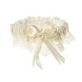 thumbnail image 2 of Cream Lace Trimheart Garter, 2 of 2