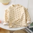 thumbnail image 4 of EnJoCho Kids Birthday Blouse Toddler Girls Polka Dot Ruffles Long Sleeve Crewneck Tops Plus Thickened Top for Home Wear Warm for 1 to 9 Years Child, 4 of 4