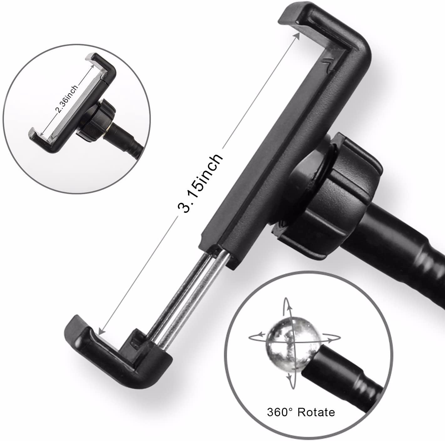 Selfie Light with Cell Phone Holder and Stand Bracket for YouTube TIK Tok Tiktok Zoom Video Conference Live Stream Makeup Dimmable LED Circle Light for iPhone Android Mobile Smartphone