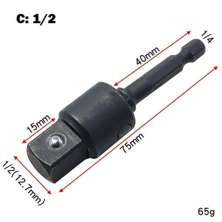 

6.35Mm Hex Shank Electric Drill Socket Adapter For Impact Driver Electric Drill