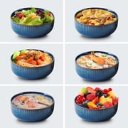Large Salad Bowl, 1800ml/61oz Large Bowl ,Ceramic Fruit Serving Bowls, Stylish Blue Bowl ,Round Soup Bowl,Bowl for Soup,Salad,Cereal,Ramen