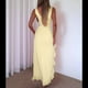 thumbnail image 4 of Vestido de Cóctel para Mujer, Maxivestido Informal Ajustado con Escote en V, Sin Mangas, de con Dobladillo con Volantes, Espalda Descubierta y Abertura Alta. Amarillo M, 4 of 8