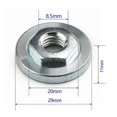 thumbnail image 2 of Hexagon Nut Pressure Plate For 100 Type Angle Grinder Disc Quick Change Locking Inner Outer Flange Nut 17mm Thread Power Tool, 2 of 5
