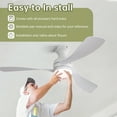 thumbnail image 6 of Sofucor 52" Modern Ceiling Fans with Light and Remote Control, 3 Blades with Reverse Airflow, White, 6 of 11