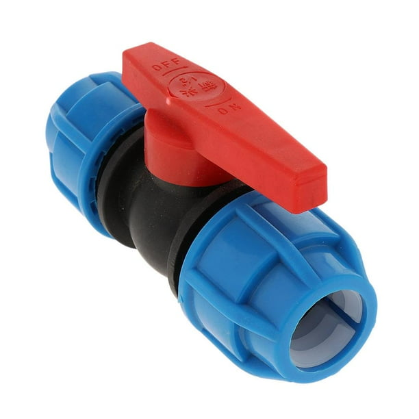 Adaptador de válvula recta para tubo de válvula de bola para manguera - Núcleo de plástico de 20 mm