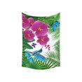 thumbnail image 2 of CADecor Orchid flowers with hummingbird blue butterfly Wall Hanging Tapestry 40x60 inches Custom Beadroom Home Decor, 2 of 2