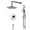 Chrome, variant on Sumerain Shower System, Brushed Gold Slide Bar Shower Faucet Set Complete, Shower Heads and 3-Spray Handheld,Valve and Trim Kit Included