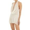 thumbnail image 4 of Women´s Summer Short Sling Dress Solid Color Sleeveless Backless Hanging Neck Dress, 4 of 6