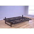thumbnail image 3 of Maykoosh Art Deco Dreams Futon Frame-Reclaim Mocha Finish-Suede Gray Mattress - 31"D x 76"W x 37"H, 3 Seating Capacity, Rectangular, Tufted Cushions, 3 of 7