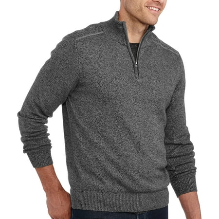 Men's Zip-Neck Turtleneck Sweater - Walmart.com