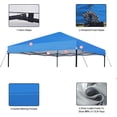 thumbnail image 4 of 10×10 Canopy Replacement Top Only, Waterproof Pop Up Canopy Tent Top Cover with Ropes,  Canopy Top Sunshade Sliver Coated for Outdoor Garden  Camping (Blue), 4 of 6